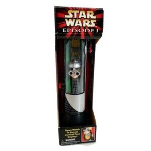Star Wars Episode Anakin Skywalker Watch Qui'Gon Jinn Lightsaber Case Vintage